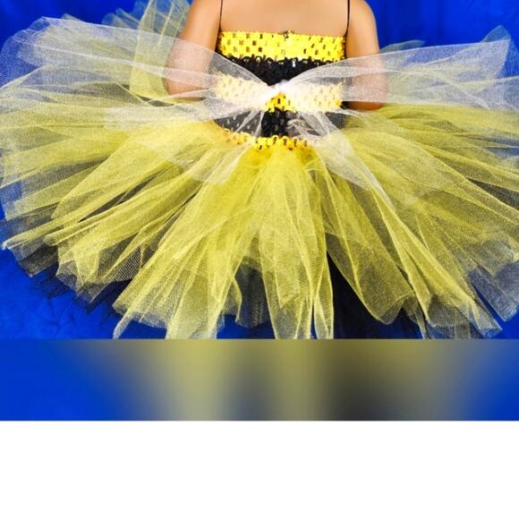 BLACK FRIDAY SALE - Baby TuTu Dress & Headband Black & Yellow Size NB - 6 Mos. - Picture 7 of 10